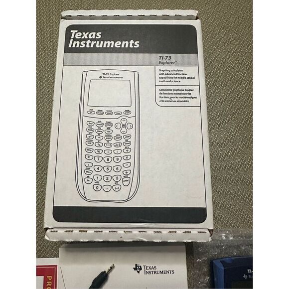 Texas Instruments TI-73 Explorer Graphing Calculator Cover Instructions Charger - Picture 4 of 9